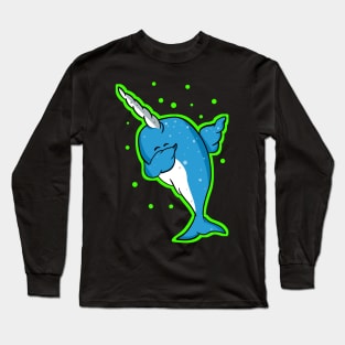 Narwhale Dabbing Long Sleeve T-Shirt